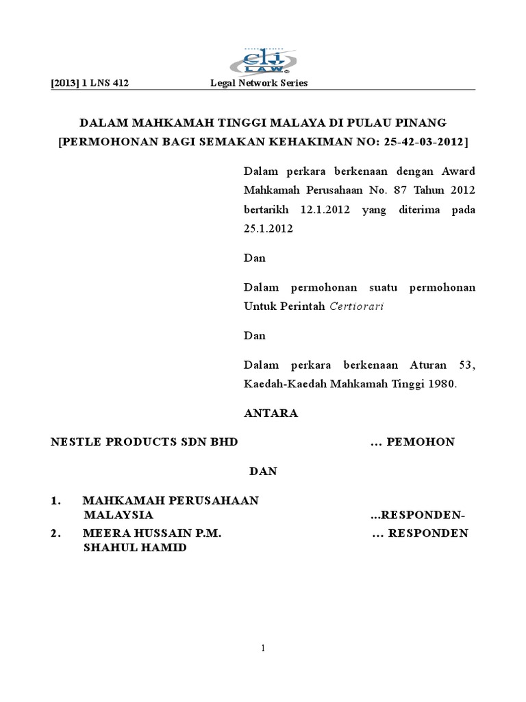 Award of Transfer cases - Industrial Court Malaysia ...