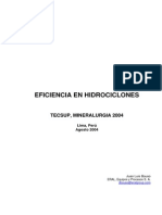 Eficiencia en Hidrociclones - Tecsup PDF