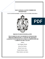 Tratamiento Del Residuo de La Concha de Abanico para La Obtencion de Harina de Valva