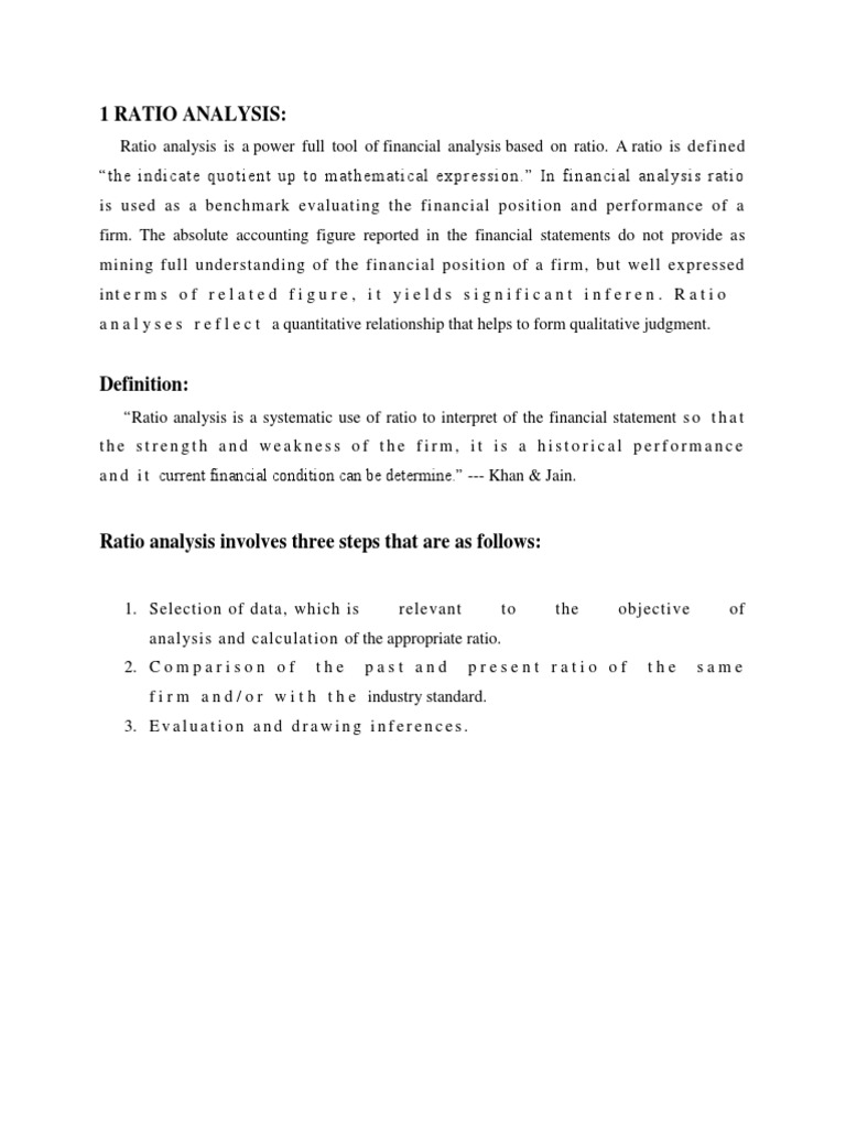 1 Ratio Analysis Main | PDF | Dividend | Financial Capital
