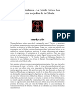 Thomas Karlsson La Cabala Gotica Los Origenes No Judios de La Cabala