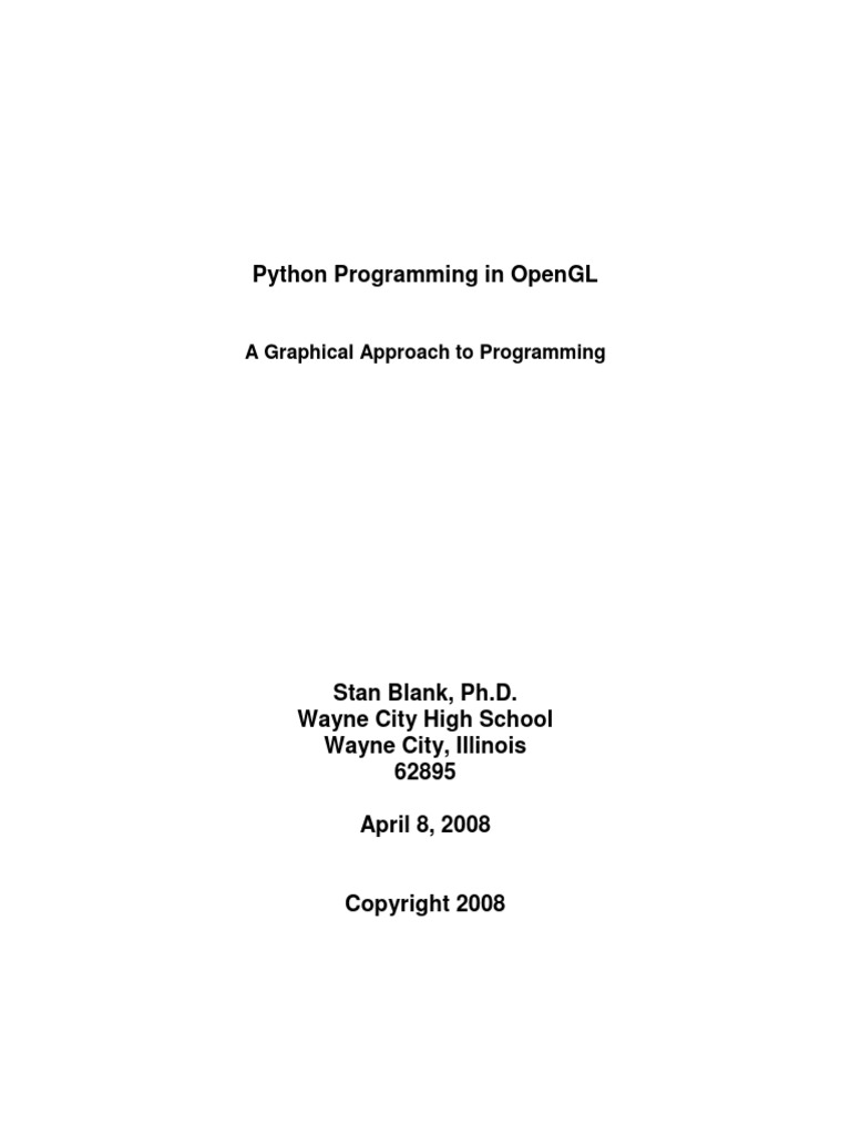 Py Open GL | PDF | Python (Programming Language) | Command Line Interface