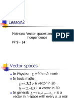 Lesson 2 Vector Spaces
