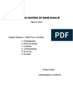 Automatic Control of Door Using Ir