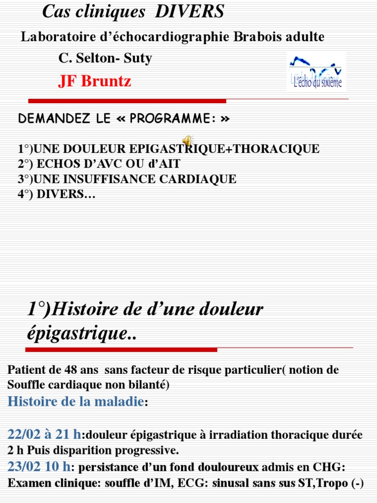 Cas cliniques en cardiologie avancée | PDF | Insuffisance cardiaque ...