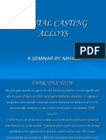 Dental Casting Alloys: A Seminar by Nikhil.J