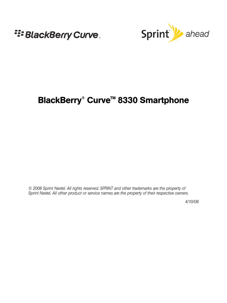 Blackberry Curve 8330 User Guide | Blackberry | Voicemail