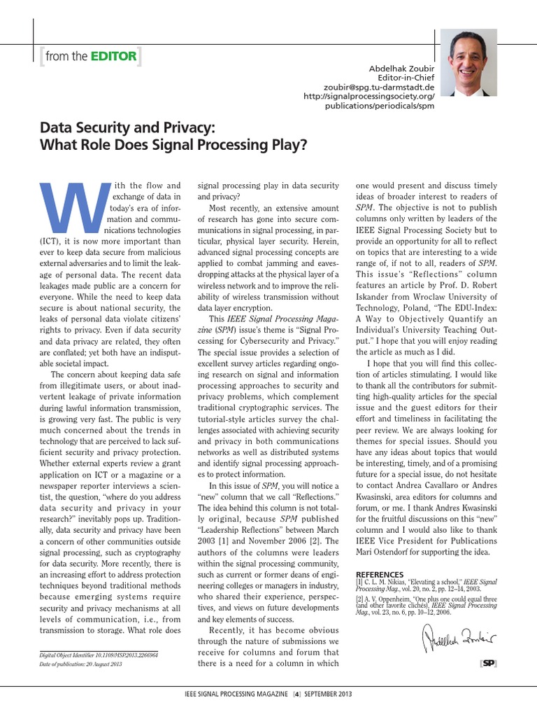 Signal Processing for Data Security | PDF | Computer Security | Security