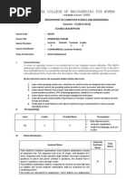 Operating Systems Course Description