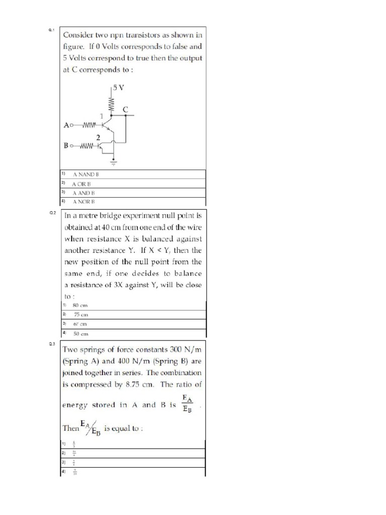 Jee Main 2013 (Computer Based Examination) Paper | PDF