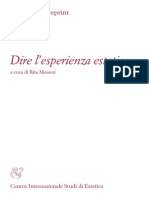 Dire L'esperienza Estetica (Libro) PDF