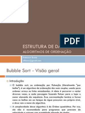 Aula - 05 - Ordena o - Bubble Sort