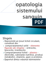 Fiziopatologia Sistemului Sanguin