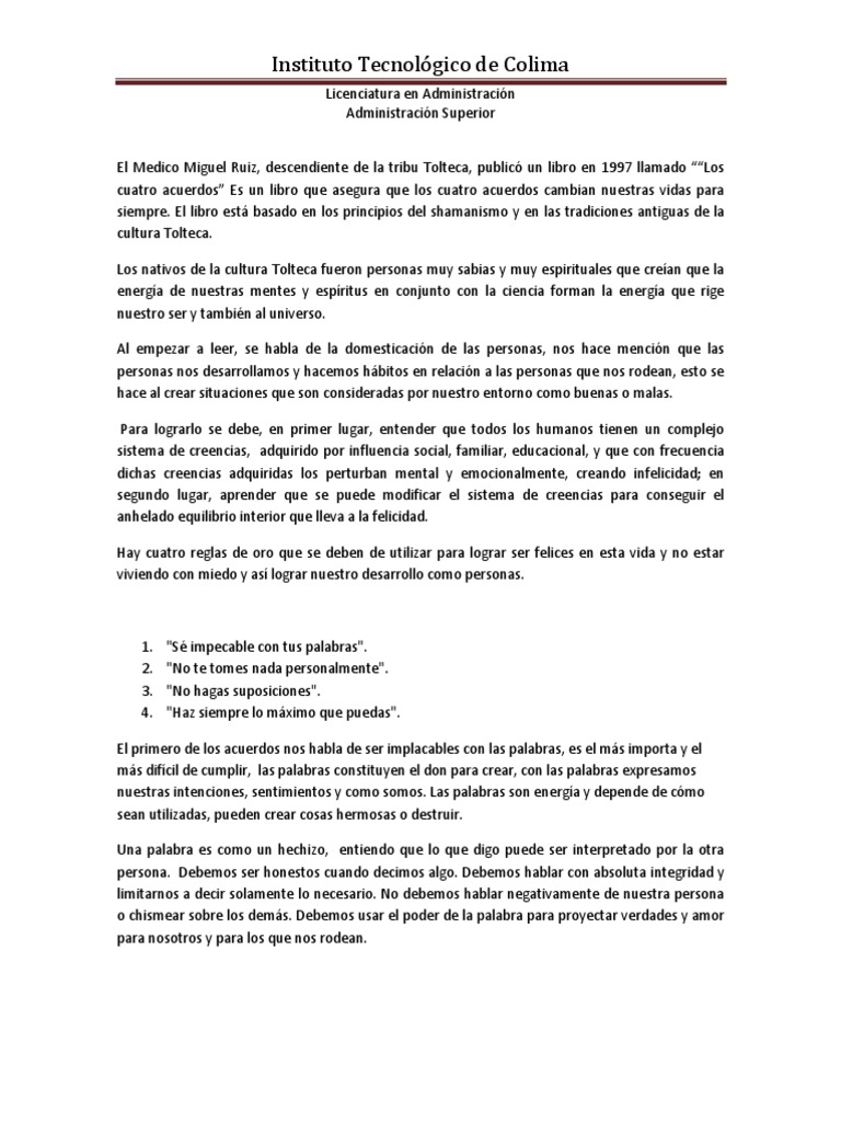 PDF • Los 4 acuerdos - Marlene