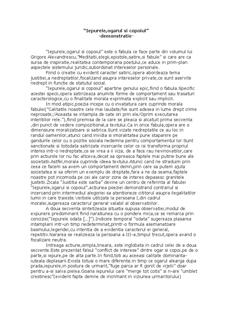 iepurele Ogarul Si Copoiul