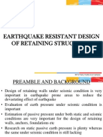 Earthquake Resistant Design of Retaining Structures