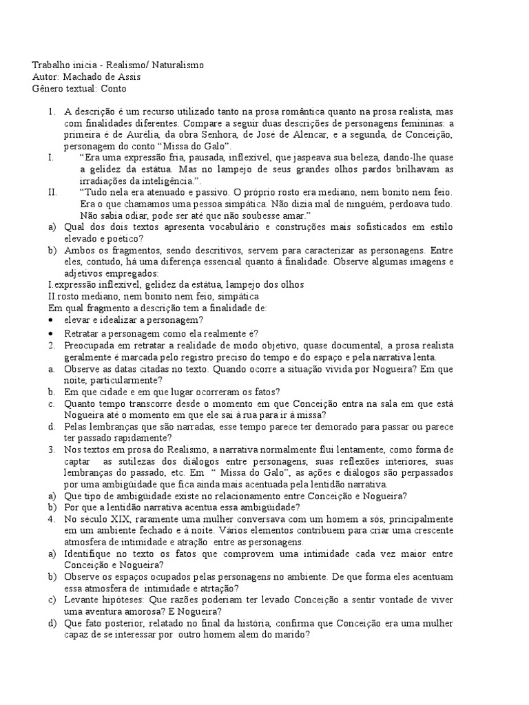Texto Missa Do Galo Perguntas E Respostas