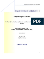 La Educación - Profr. Felipe López.