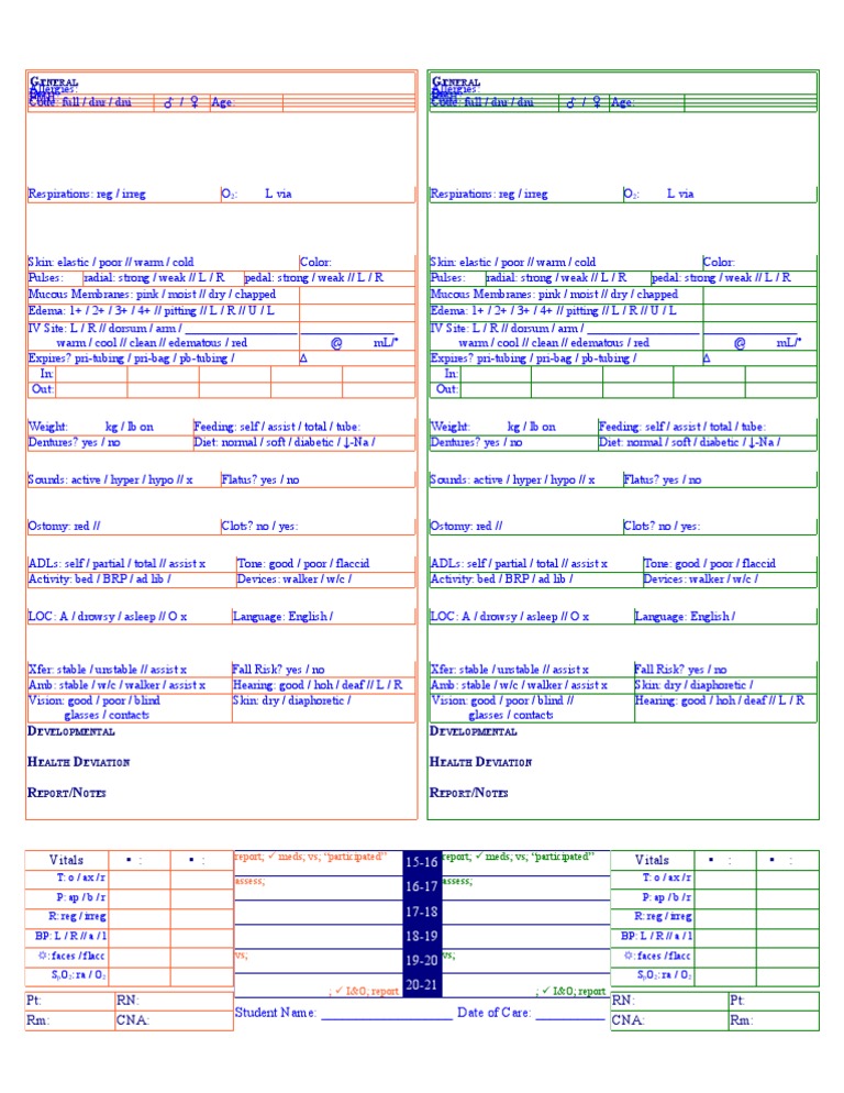 Health Assessment Report Template | PDF