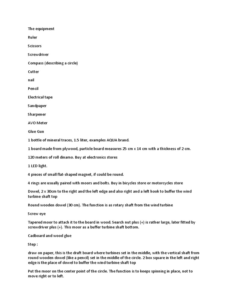 The Equipment | PDF