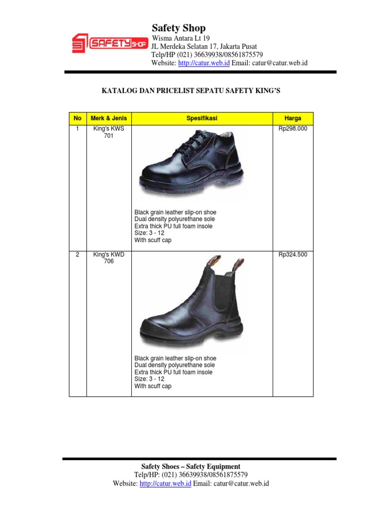 sepatu safety kings original