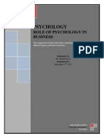 Psychology: Role of Psychology in Business