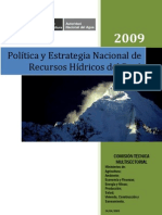 Política y estrategia nacional de recursos hídricos