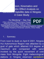 Mechanism, Kinematics and Topographic Effect Analysis On Sandstorm Satellite Data in Ningxia: A Case Study