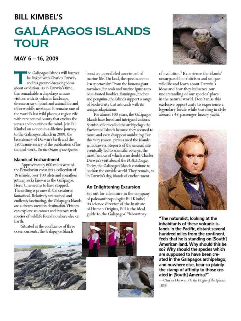 Tour Galapagos Pdf Galápagos Islands Organisms