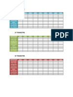 Tablas Por Trimestres de Trabajos y Exámenes