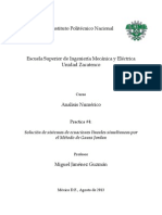 Practica 10 - Método de Gauss