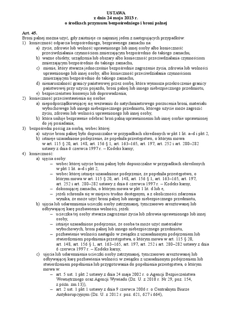 Prawo Uzycia Broni Wojsko 2016 Pdf
