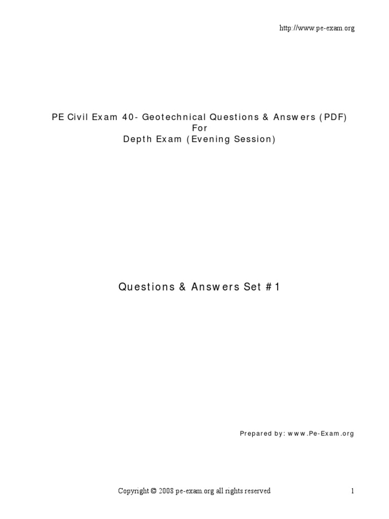 Pe Geo PDF Geotechnical Engineering Materials Science