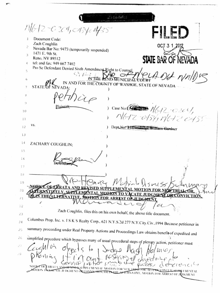 10 31 12 0204 Pre Hearing Motion To Dismiss and For Summary Judgement