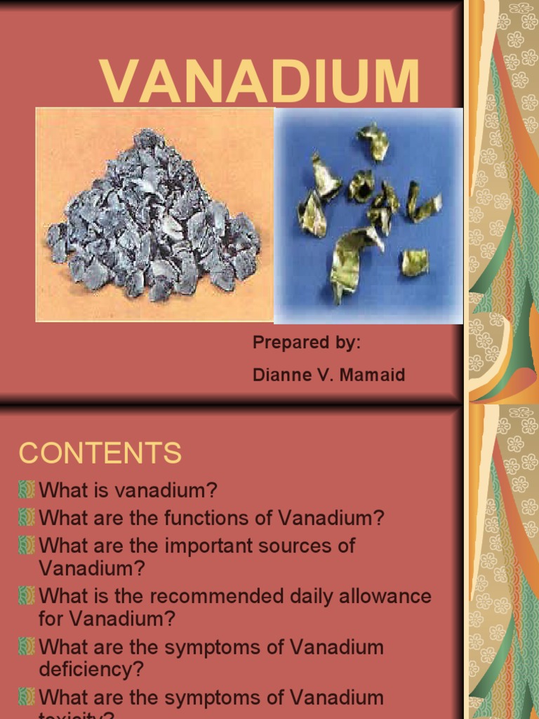 Vanadium | PDF | Diabetes Mellitus | Medical Specialties
