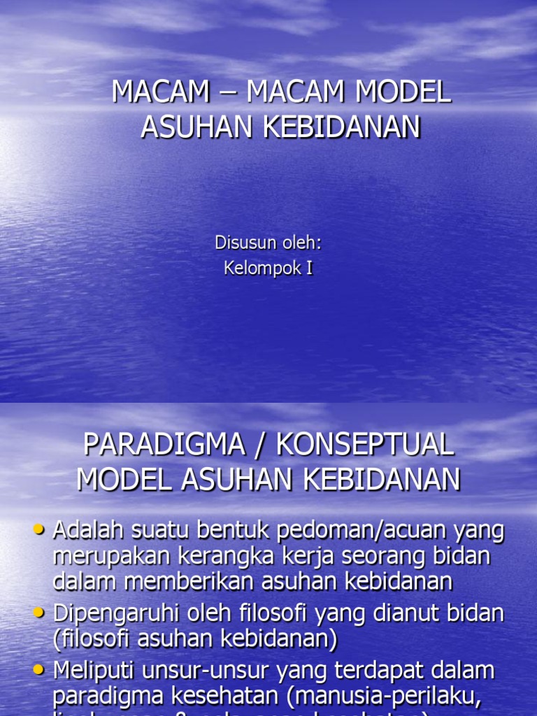 MACAM MACAM MODEL ASUHAN KEBIDANAN