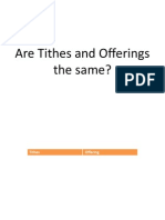 Are Tithes and Offerings the Same