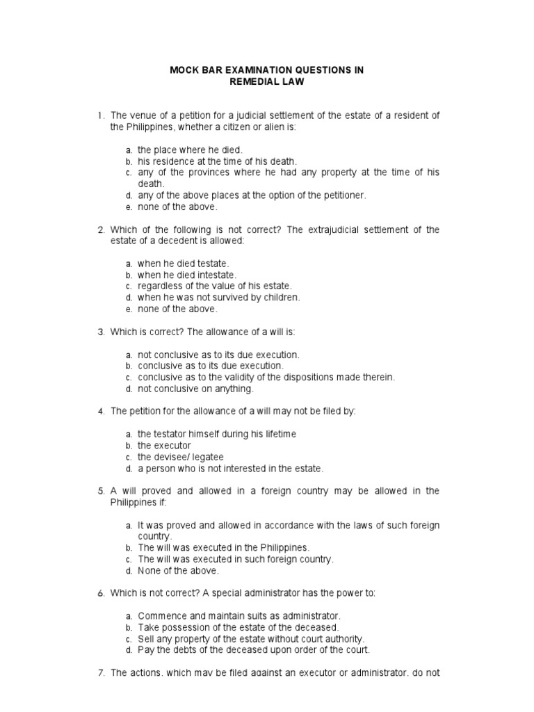 mock-bar-examination-questions-in-remedial-law-pdf-lawsuit-prosecutor