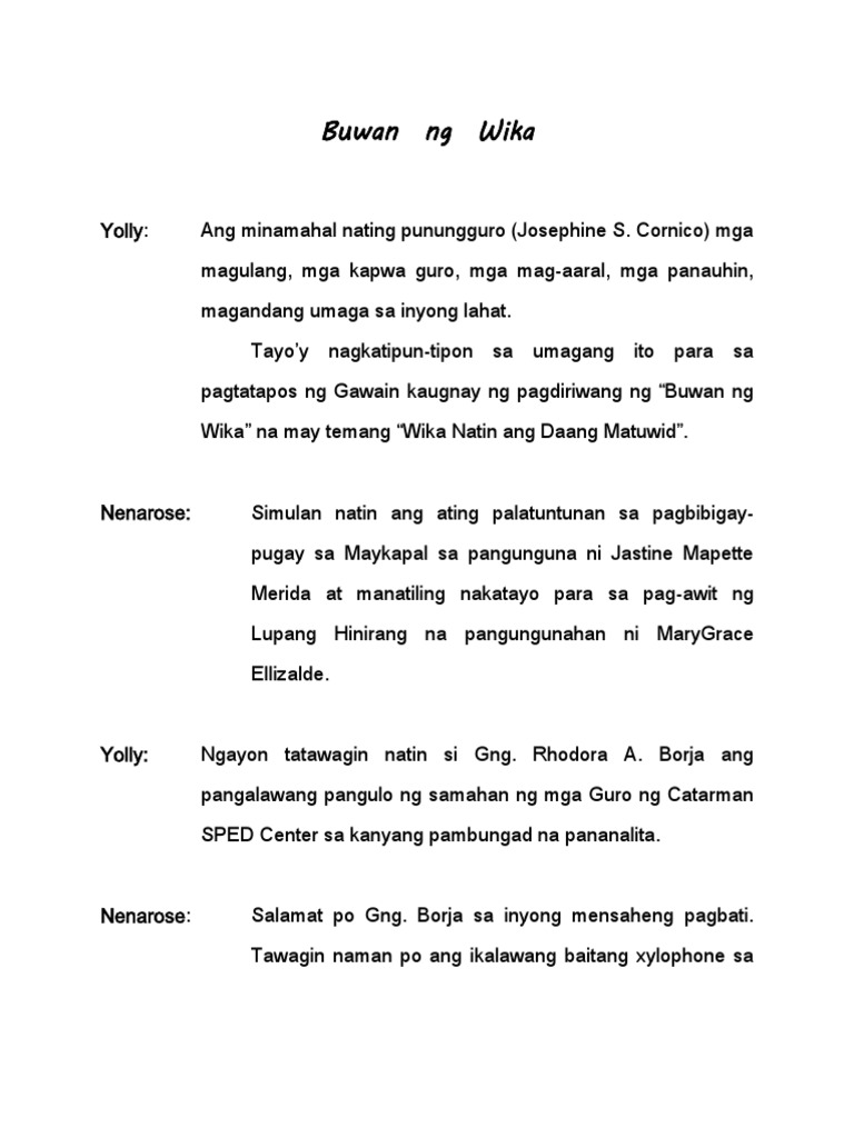 Buwan Ng Wika Dialogue Pdf