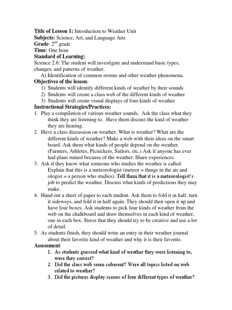 Science Lesson Plan 1 | PDF