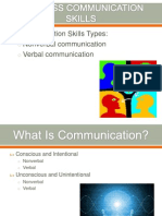 Communication Skills Types: Nonverbal Communication Verbal Communication