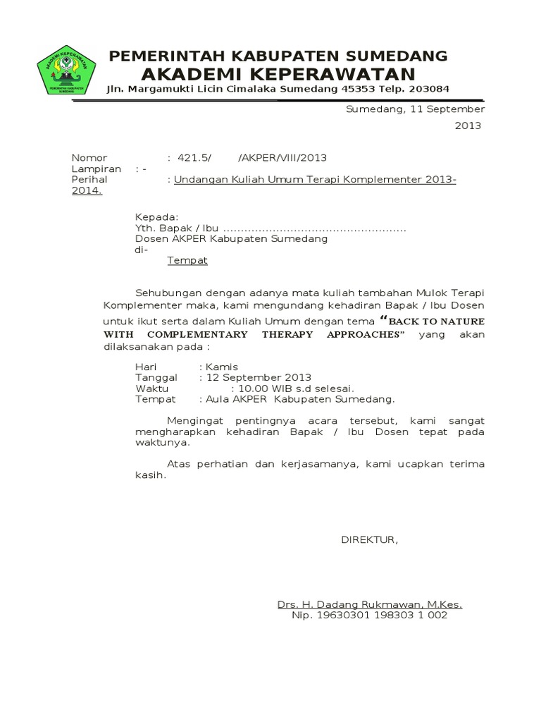 Surat Undangan Herbal