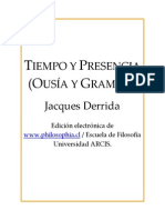 Derrida Jacques - Tiempo y Presencia