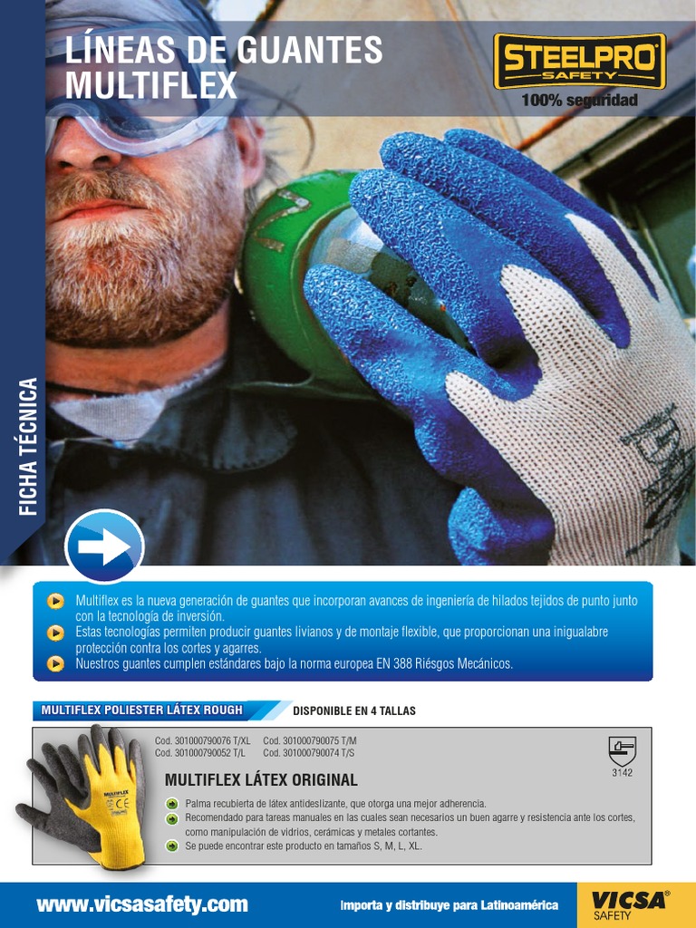Fichatecnica Guantes Multiflex Glove Organic Polymers