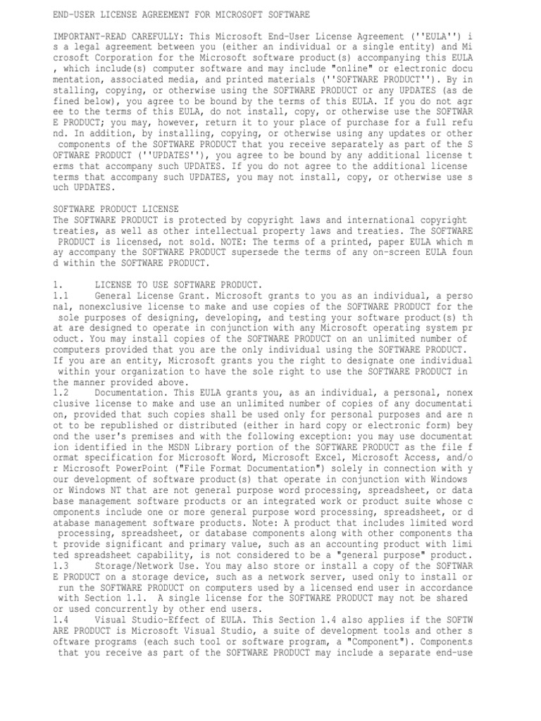 Eula | PDF
