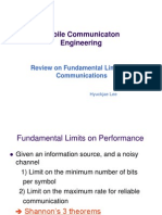 Mobile Communicaton Engineering: Review On Fundamental Limits On Communications
