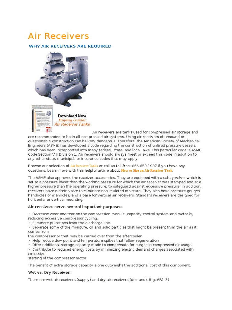 Sizing The Air Receiver PDF Clothes Dryer Pressure