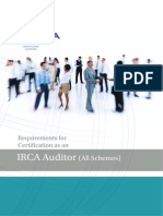IRCA Auditor: Requirements For Certification As An