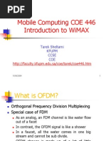 Mobile Computing Coe 446 Introduction To Wimax: Tarek Sheltami Kfupm Ccse Coe