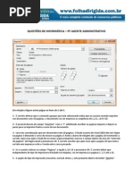 FOLHA+DIRIGIDA+-+QUESTÕES+DE+INFORMÁTICA+-+PF+AGENTE+ADMINISTRATIVO